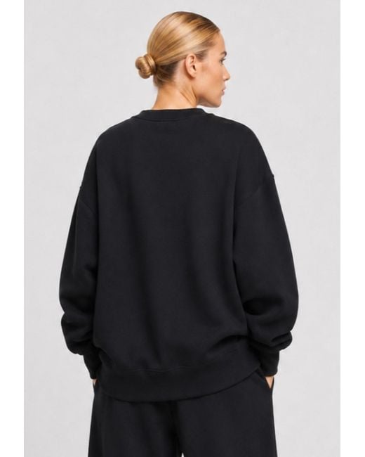 Nike Black Sportswear Phoenix Fleece Oversized Crewneck Sweatshirt