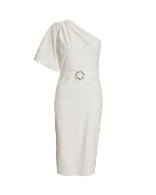 Quiz White One Sleeve Bodycon Midi Dress