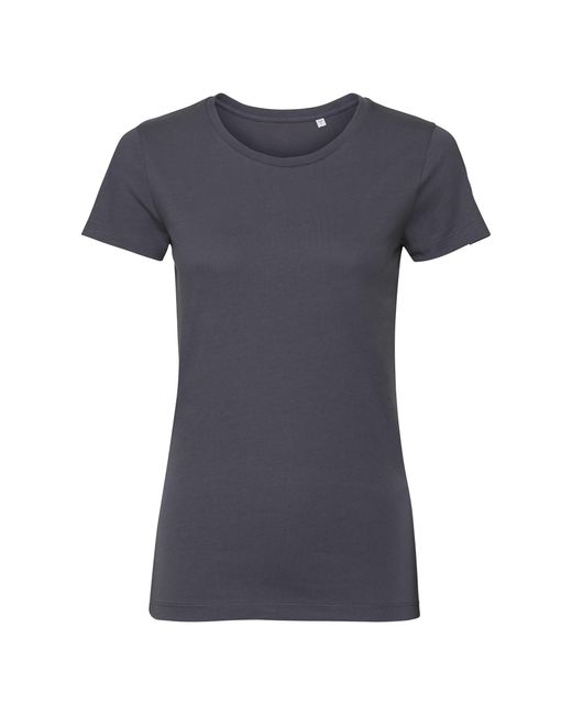 Russell Blue Ladies Authentic Pure Organic Tee (Convoy)