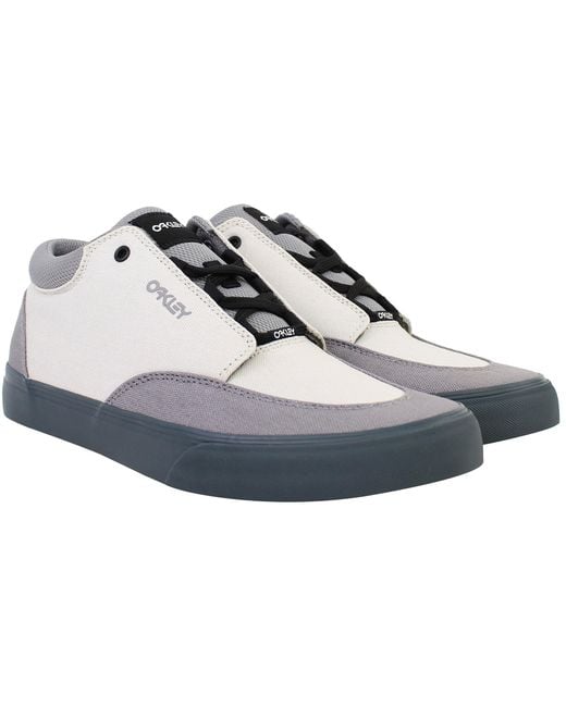 Oakley Gray Low-Top Vulcanised Trainers Canvas for men