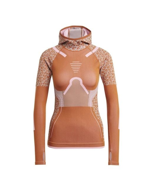 Adidas Brown Hooded Neck Raglan Sleeve Tech Sweatshirt