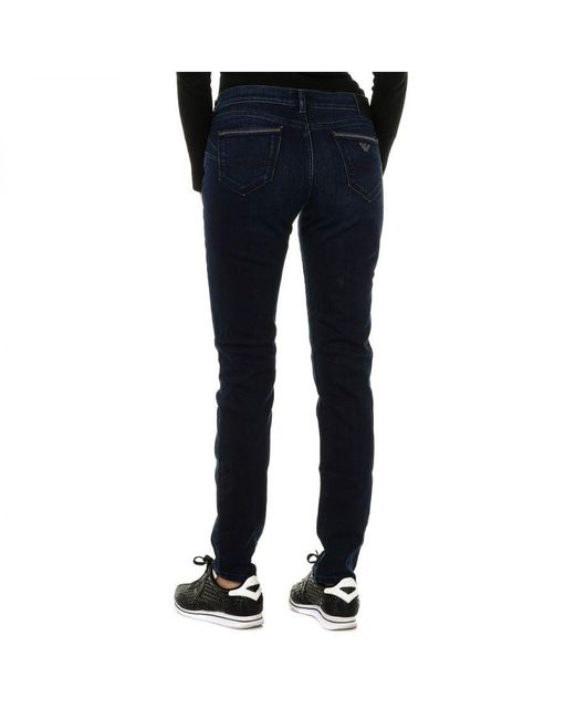 Armani Lange Broek Jeans in het Blue