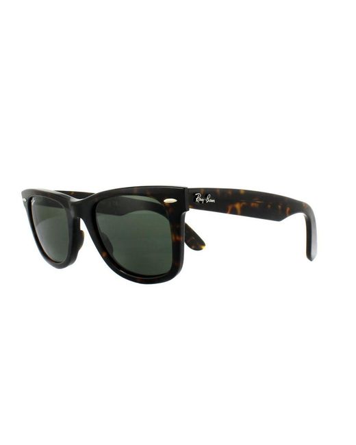 Ray-Ban Green Sunglasses Wayfarer 2140 902 Tortoise G-15 Medium 50Mm