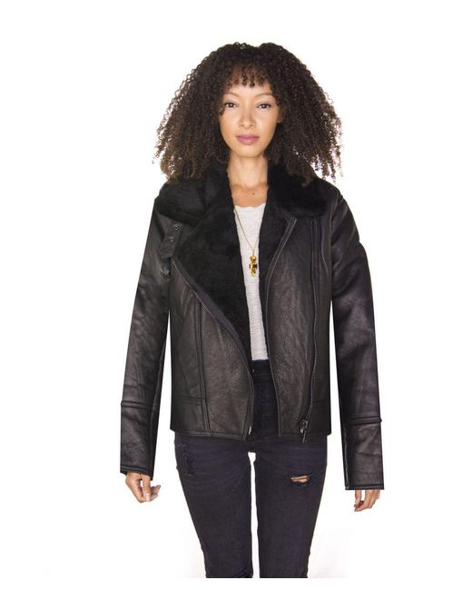 Infinity Leather Black B3 Sheepskin Flying Jacket-Bergamo