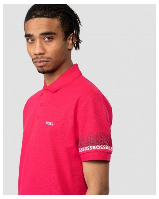 Boss Red Boss Paddy 2 Logo Sleeve Polo Shirt for men