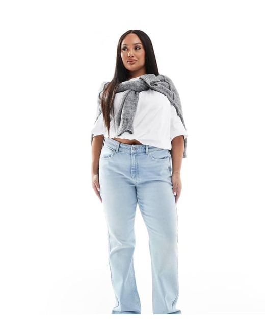 ONLY Blue Wide Leg Jeans