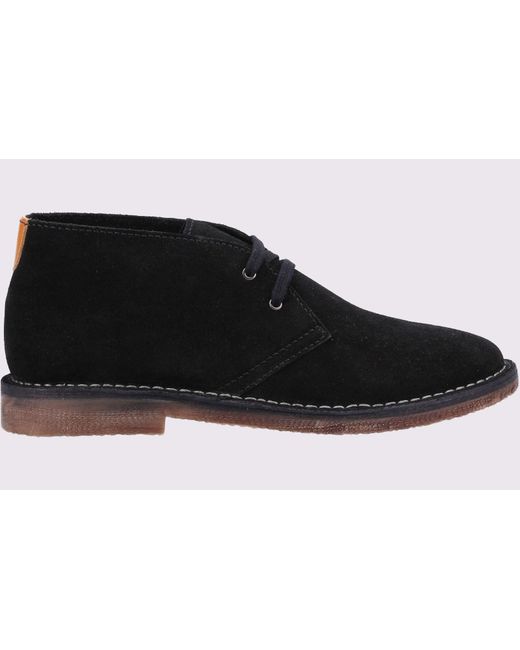 Hush Puppies Black Samuel Leather Chukka Boot for men