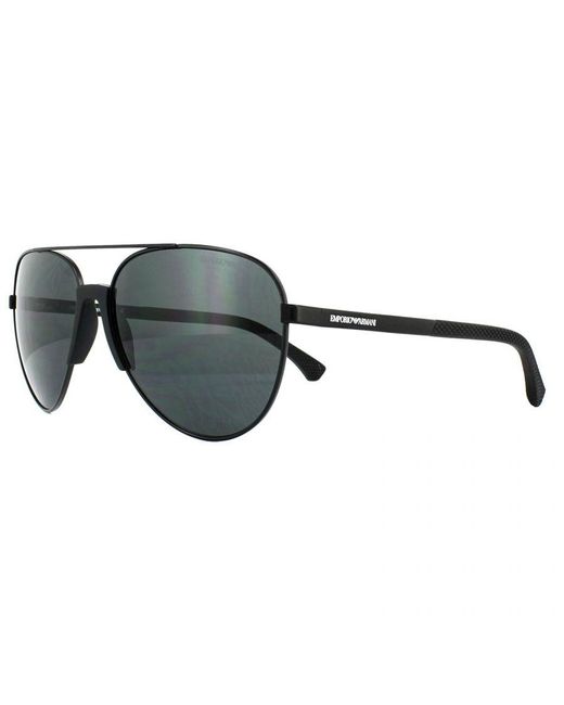 Emporio Armani Gray Sunglasses 2059 320387 Matt Metal for men