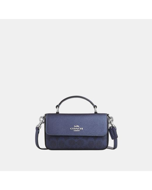 COACH Blue Mini Josie Top Handle Bag