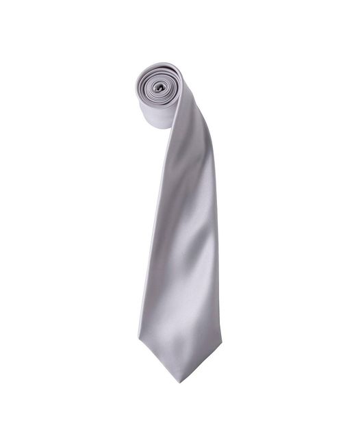 PREMIER Gray Adult Colours Satin Tie