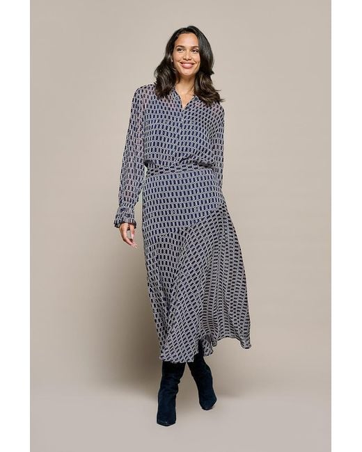 Mart Visser Amee Print Rok Navy / Multi in het Blue