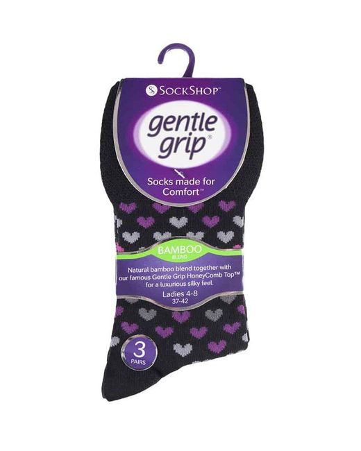 Gentle Grip Black Sock Shop