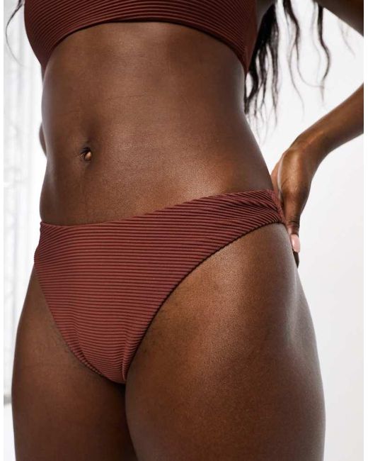 Billabong Brown Tanlines Skimpy Hike Bikini Bottoms