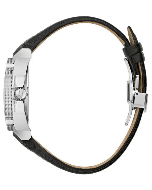 Bulova Black Precisionist Icon Watch 96B416 Leather (Archived) for men