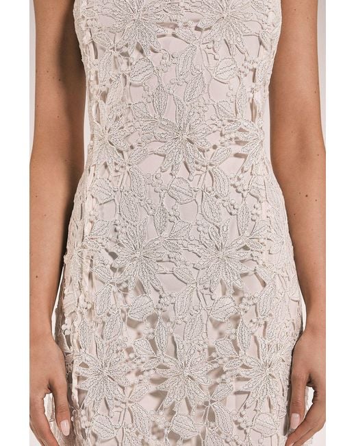 Karen Millen Pink Lace Detail Strappy Midi Dress