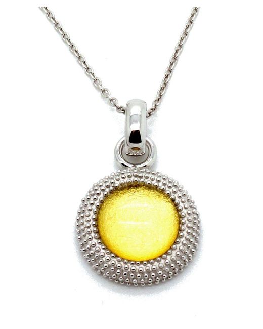 Orphelia Metallic 925 Sterling Chain With Pendant