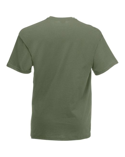 Fruit Of The Loom Green Valueweight Short Sleeve T-Shirt (Classic) for men