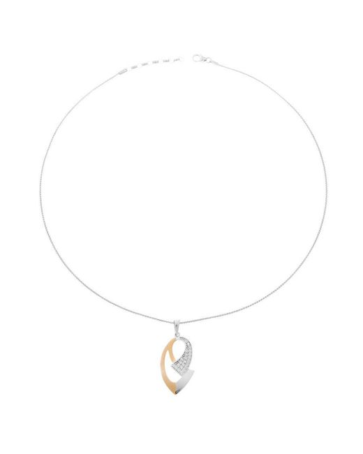 Orphelia Metallic 925 Sterling Chain With Pendant