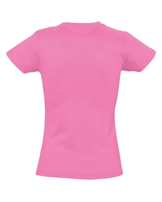 Sol's Pink Ladies Imperial Heavy Short Sleeve T-Shirt (Orchid) Cotton
