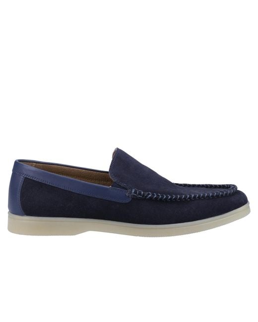 Hush Puppies Blue Leon Leather Shoes for men