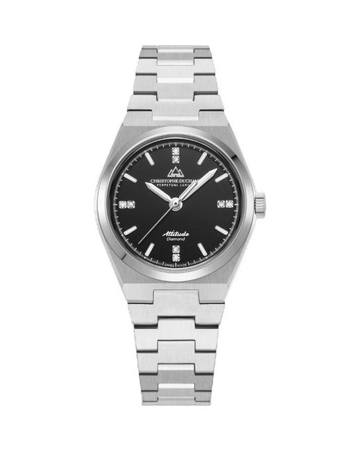 Christophe Duchamp Metallic Sunray Dial With Bracelet And Case