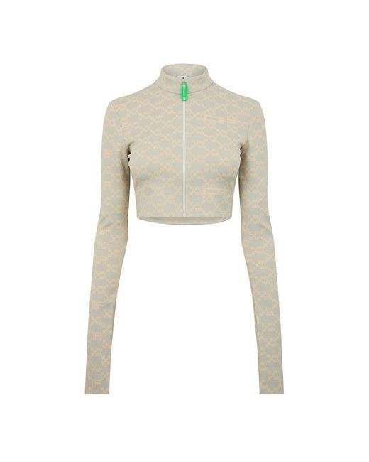 Off-White c/o Virgil Abloh Natural Off Cropped Turtleneck Slim Fit Athletic Top