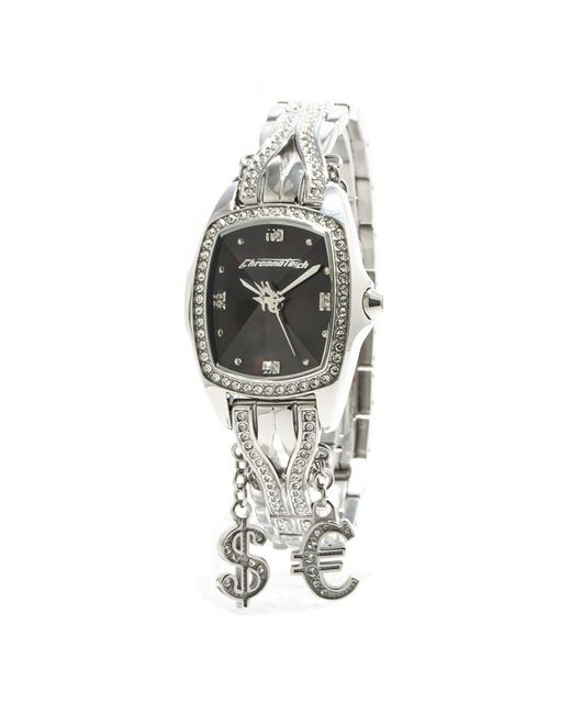 Chronotech Metallic Silver Steel Watch