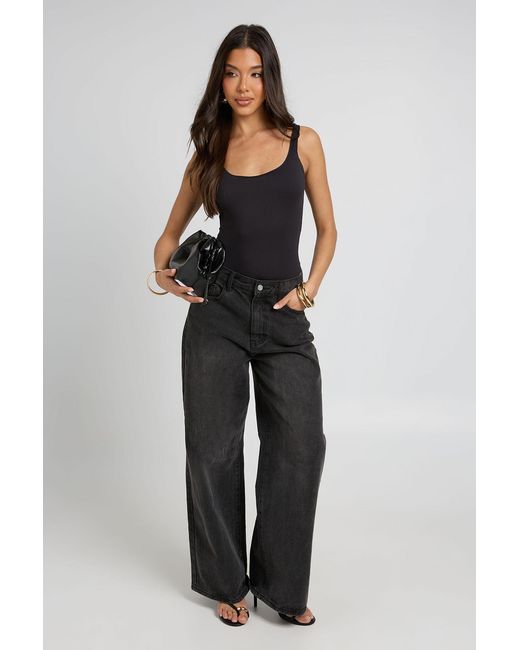 Boohoo Blue Second Skin Strappy Bodysuit