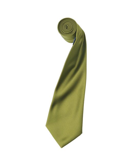 PREMIER Green Plain Satin Tie (Narrow Blade) (Pack Of 2) for men