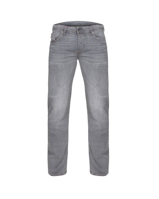 DIESEL Gray Safado-X Denim Straight Jeans Cotton for men