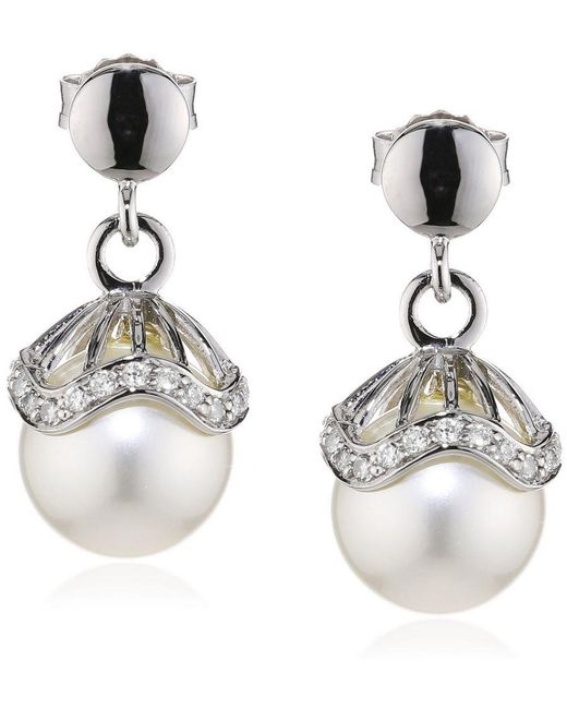 Orphelia Metallic 925 Sterling Drop Earrings