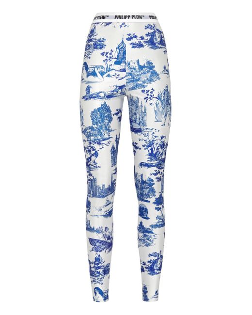 Philipp Plein Legging En Plein Air in het Blue