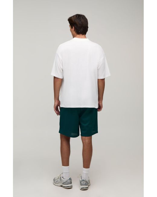 BoohooMAN White Oversized Beach Club Print T-Shirt Cotton for men