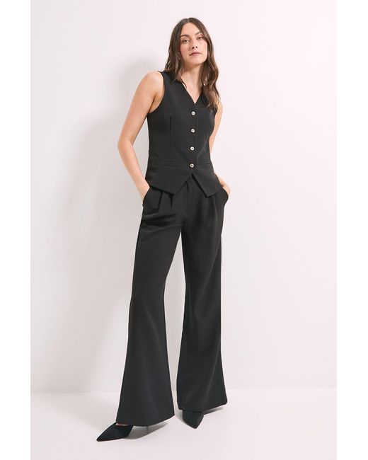PRINCIPLES Black High Waisted Wide Leg Trouser