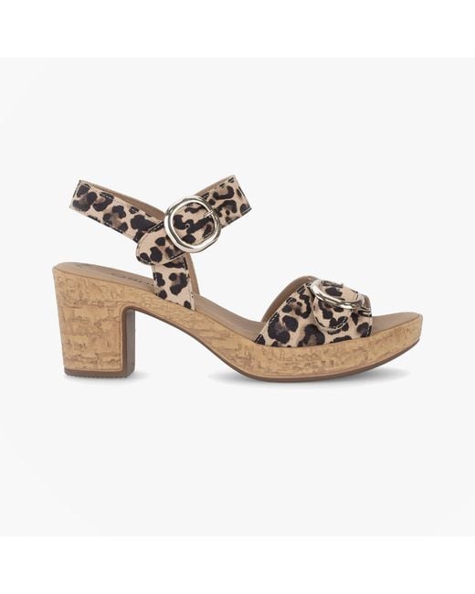 Gabor Metallic Fantastica Ankle Strap Sandals Leather