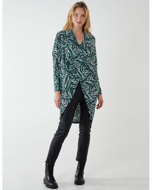 Blue Vanilla Blue Draped Dip Hem Top