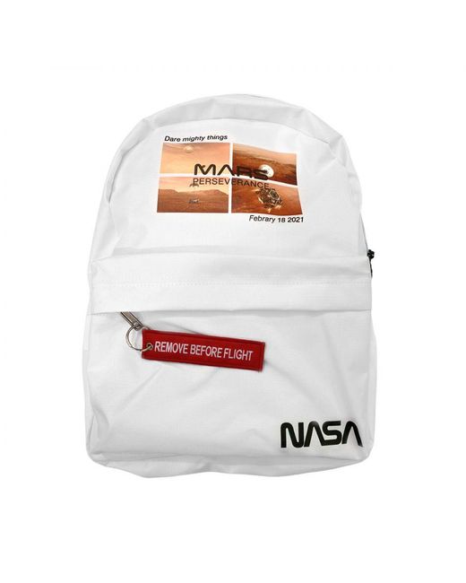 NASA White Backpack With 28L Capacity Mars18Bp