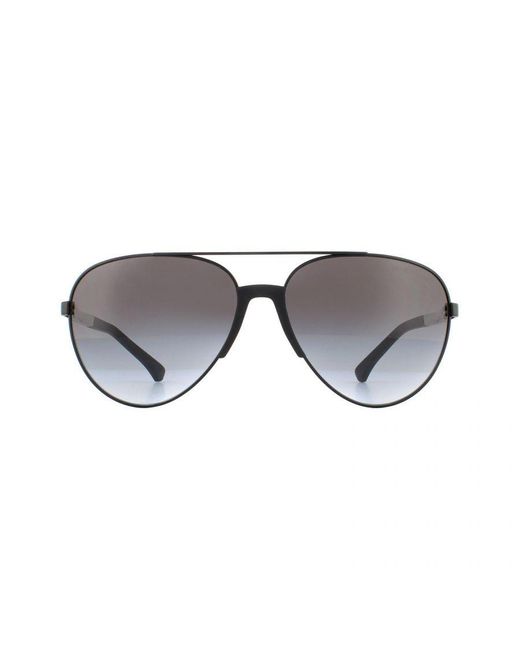 Emporio Armani Gray Sunglasses Ea2079 32038G Matte Gradient Metal for men