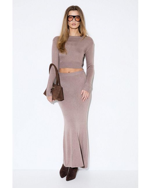 MissPap Multicolor Knitted Long Sleeve Crop Top