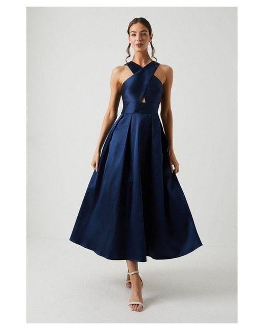 Coast Blue Cross Neck Twill Bridesmaids Dress