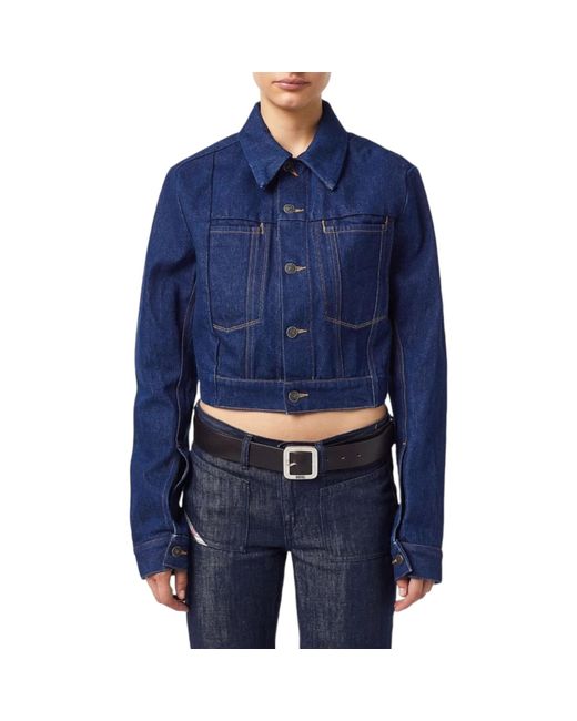 DIESEL Blue De-Lucyshort-Sp Denim Jacket