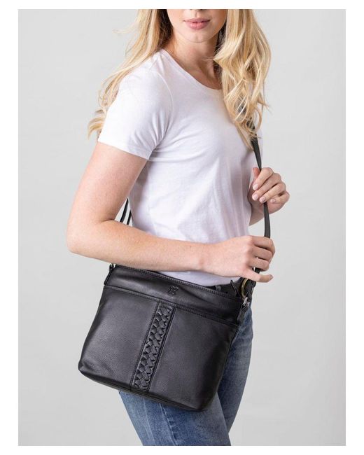 Lakeland Leather Gray Farlam Cross Body Bag