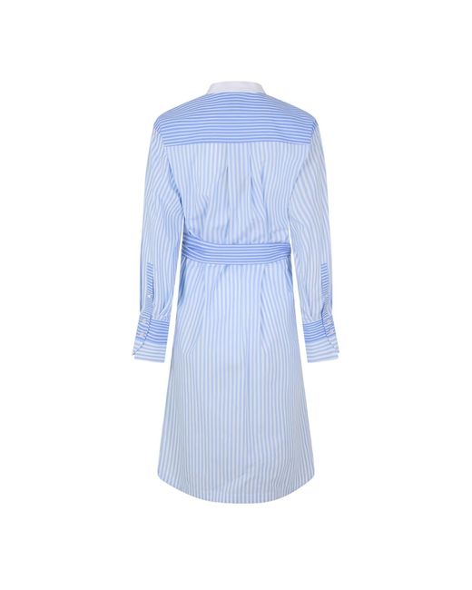 Boss Blue Ladies Striped Wrap Dress