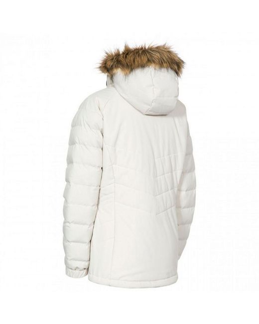 Trespass White Ladies Nadina Waterproof Padded Jacket