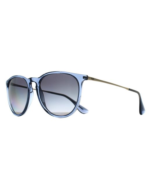 Ray-Ban Blue Round Transparent Gradient Polarized Rb4171 Erika