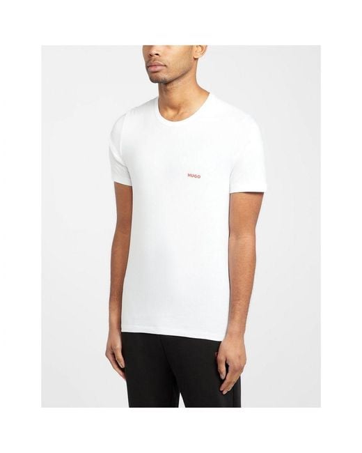 Boss White Cotton Underwear Logo-Print T-Shirts 3 Pack for men