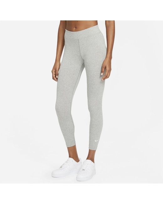 Nike Gray Tight Fit Mid Rise 7/8 Length Leggings