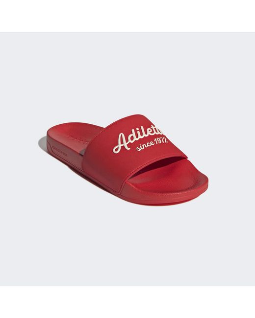 Adidas Red Adilette Shower Slides
