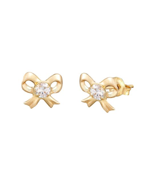 The Jewellery Stockroom Metallic 9Ct Cz Bow Studs