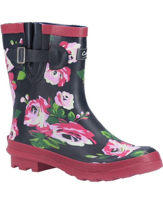 Cotswold Purple Paxford Patterned Wellingtons